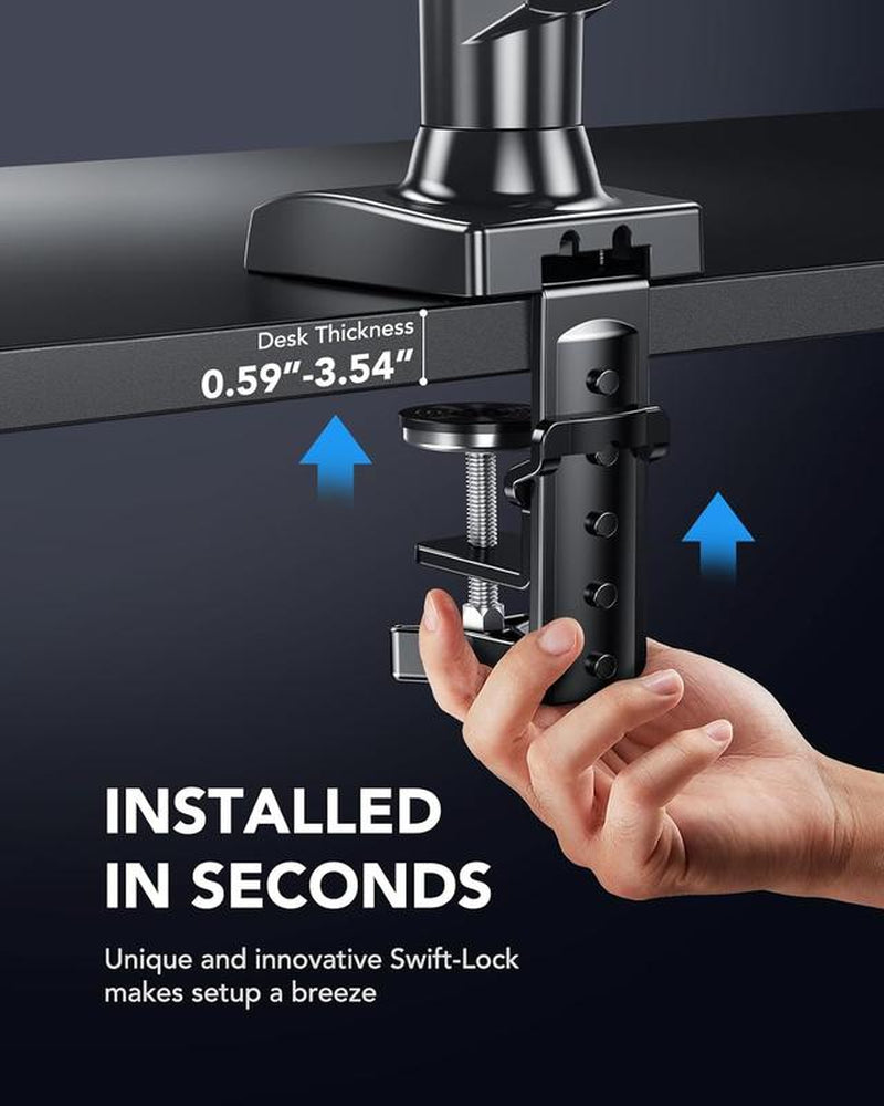 Single Monitor Mount, 13 to 32 Inch Gas Monitor Arm, Adjustable Stand