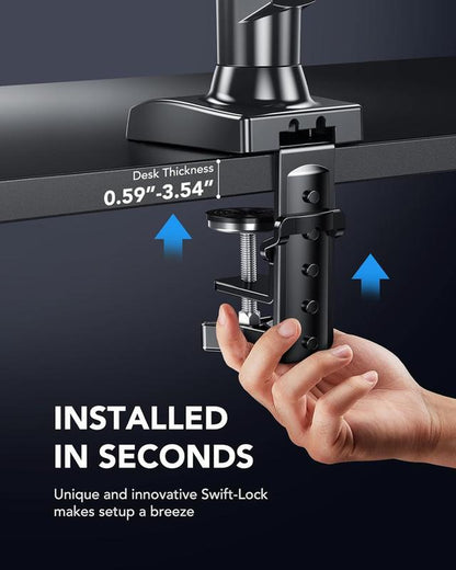 Single Monitor Mount, 13 to 32 Inch Gas Monitor Arm, Adjustable Stand