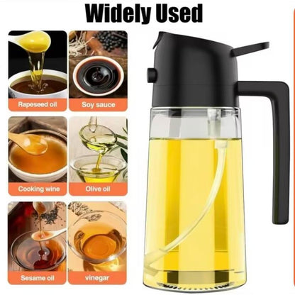 2-In-1 Olive Oil Dispenser and Sprayer for Kitchen