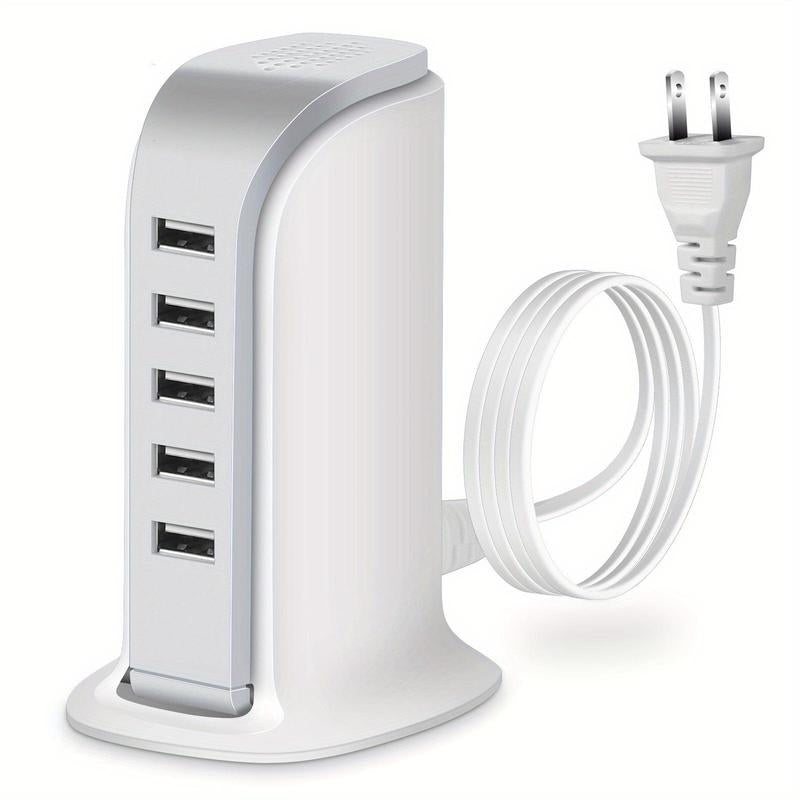5-Port USB Charging Station, Multi-Functional 