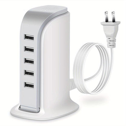 5-Port USB Charging Station, Multi-Functional 