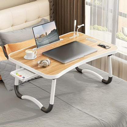 Ultra Large Portable Laptop Bed Table - Multi Functional Tray Holder with Cup Holder and Drawer