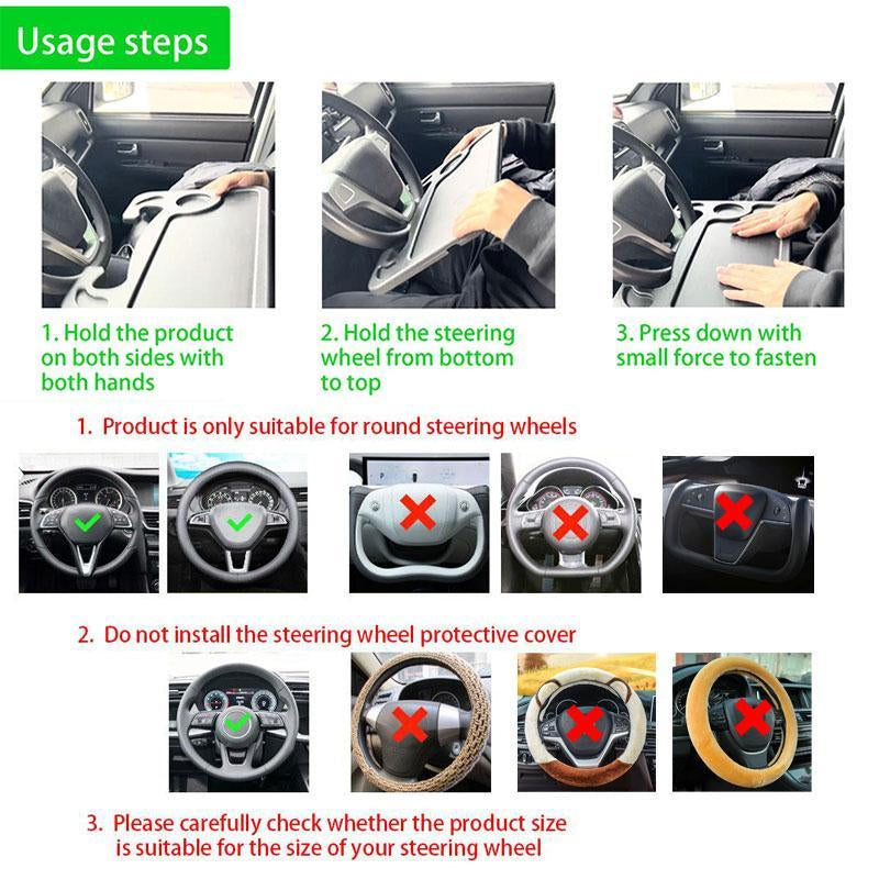 Multifunctional Car Steering Wheel Desk