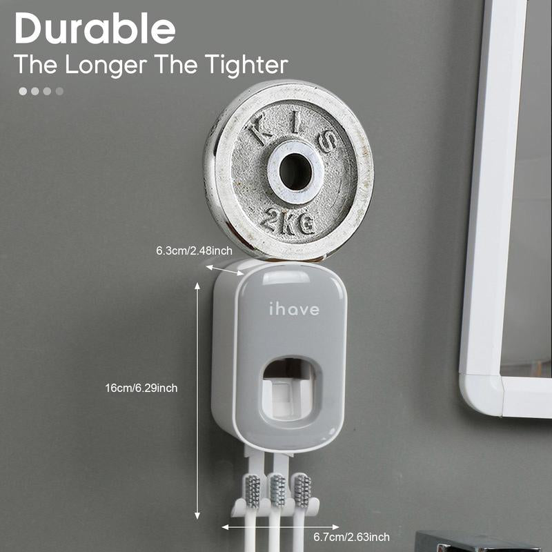 2 in 1 Toothbrush Holder & Toothpaste Dispenser