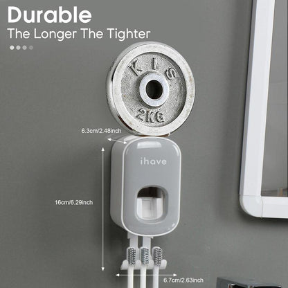 2 in 1 Toothbrush Holder & Toothpaste Dispenser