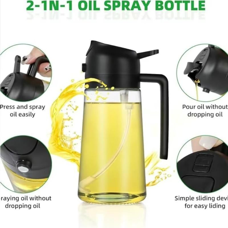 2-In-1 Olive Oil Dispenser and Sprayer for Kitchen