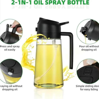 2-In-1 Olive Oil Dispenser and Sprayer for Kitchen