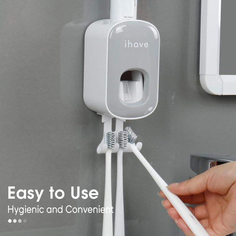 2 in 1 Toothbrush Holder & Toothpaste Dispenser