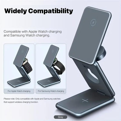 3In1 Wireless Fast Charging Station for Iphone 17/16/15/14/13/12 Series, Airpods 3/2/Pro, Iwatch 