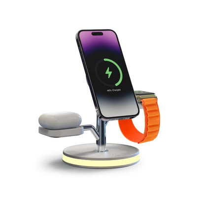 3-In-1 Wireless Charging Station Magnetic Charging Fast Wireless Charger Stand for Iphone 17,16,15,14,13,12,11 Pro Max Series, All Iwatch Series & Android Phone with Qi Charging