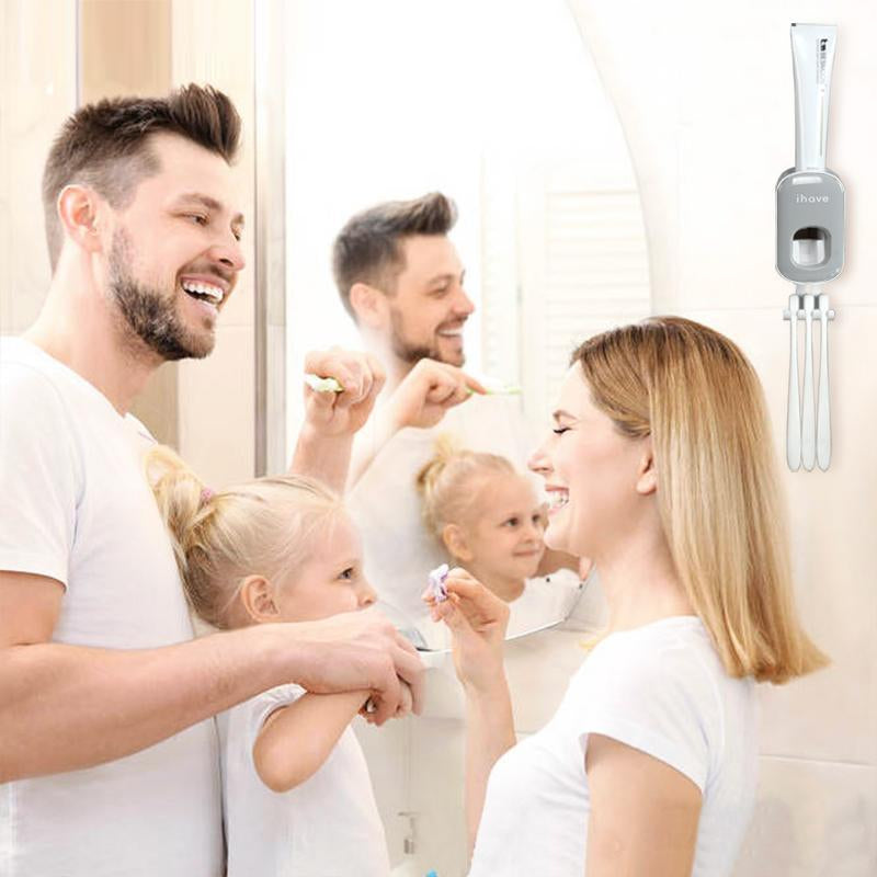 2 in 1 Toothbrush Holder & Toothpaste Dispenser