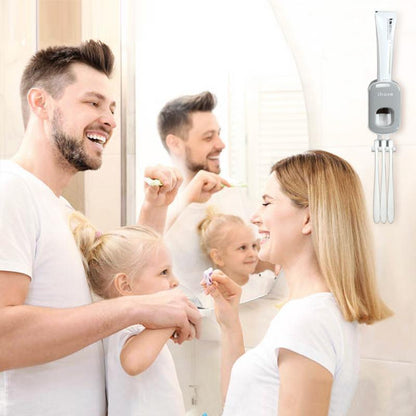 2 in 1 Toothbrush Holder & Toothpaste Dispenser