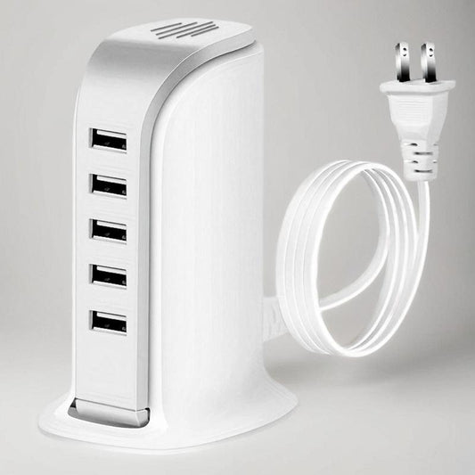 5-Port USB Charging Station, Multi-Functional 