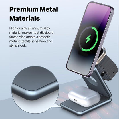 3In1 Wireless Fast Charging Station for Iphone 17/16/15/14/13/12 Series, Airpods 3/2/Pro, Iwatch 