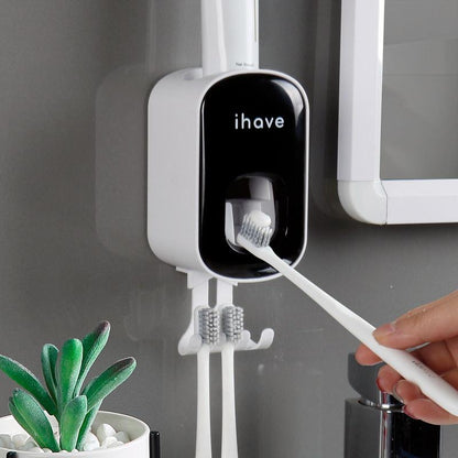 2 in 1 Toothbrush Holder & Toothpaste Dispenser