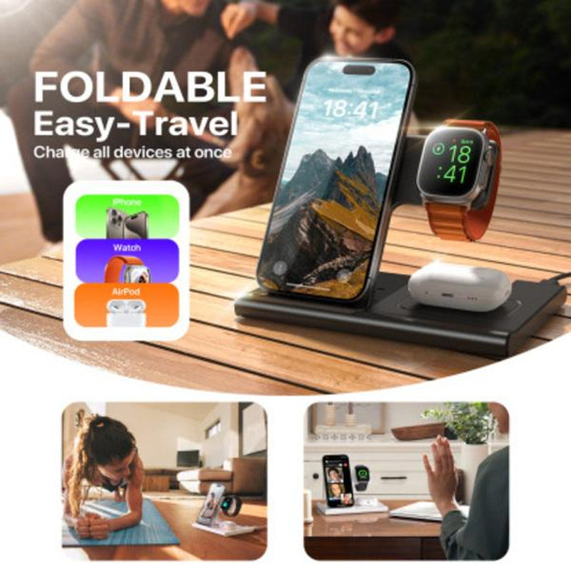 3-In-1 Wireless Charging Station for Multiple Devices
